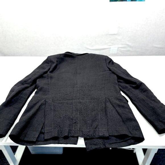 By Tomoaki Okaniwa  - The Viridi-anne Black Linen Men's Jacket, Japanese Size 3 - Picture 13 of 16